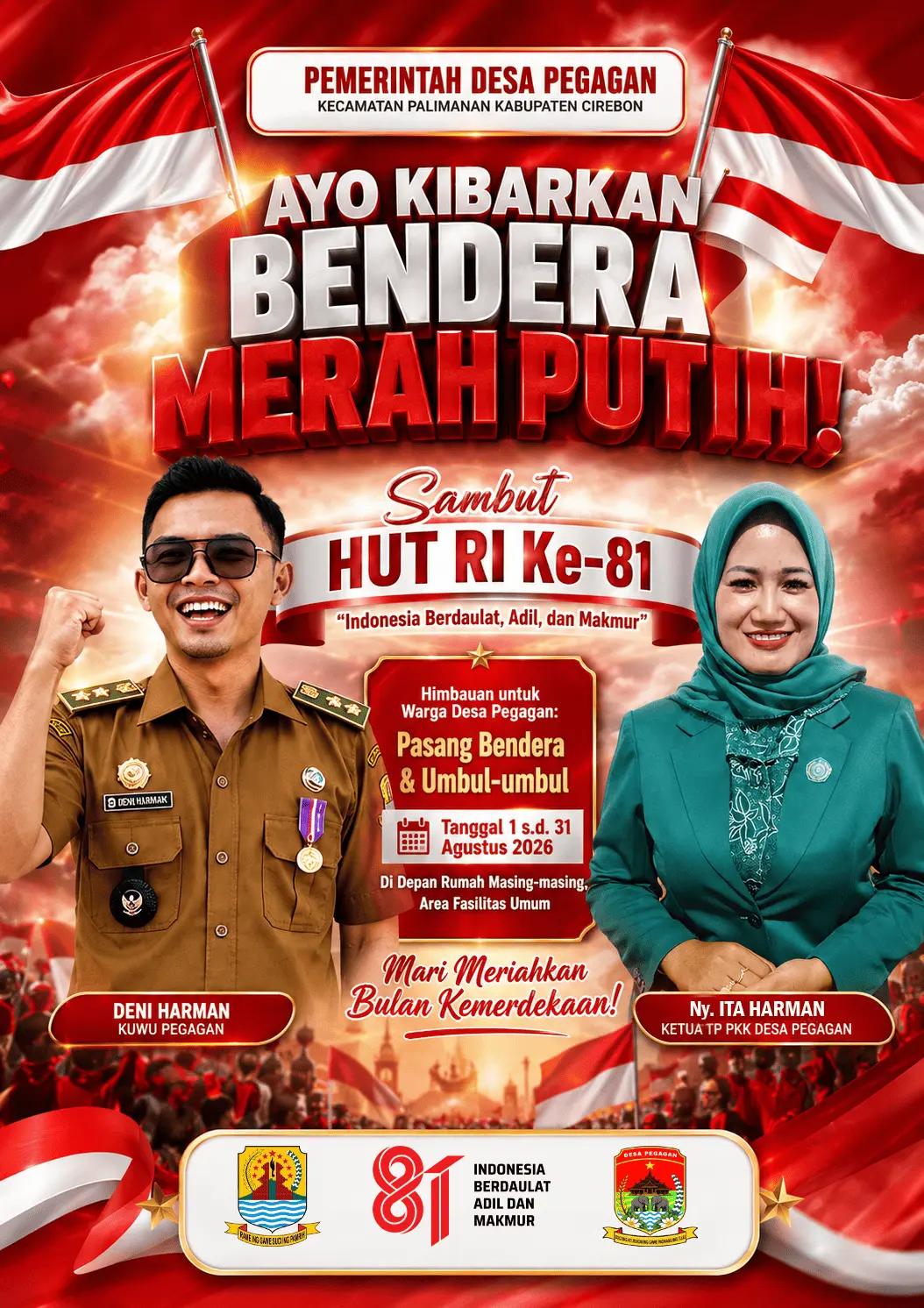 Informasi kemeriahan HUT Republik Indonesia Desa Pegagan